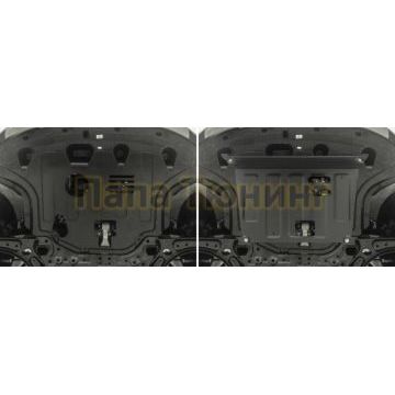 Защита картера + КПП сталь АвтоБроня для Kia Seltos, V - 2.0; полный привод/1.6 (123 л.с.); передний привод 2019-/Kia Soul, V - 1.6; 1.6T; 2.0 2019-