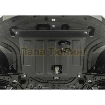 Защита картера + КПП сталь АвтоБроня для Kia Seltos, V - 2.0; полный привод/1.6 (123 л.с.); передний привод 2019-/Kia Soul, V - 1.6; 1.6T; 2.0 2019-