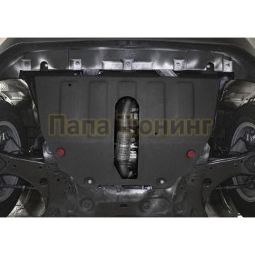 Защита картера + КПП сталь АвтоБроня для Jeep Renegate, V - 1.4T (170 л.с.); полный привод 2014-2018/Jeep Renegate, V - 1.4T (170 л.с.); полный привод 2018-/Jeep Compass, V - 2.4 (150 л.с.); полный привод 2018-