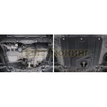 Защита картера + КПП сталь АвтоБроня для Hyundai Elantra, V - 1.6; 2.0 2016-/Hyundai i30, V - 1.4T; 1.6 2017-/Kia Cerato IV, V - 1.6; 2.0 (150л.с.) АКПП 2018-/Kia Ceed, Ceed SW V - 1.4 (140л.с), АКПП; 1.6 (128л.с) 2018-/XCeed V - 1.6 2020-