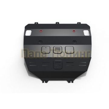 Защита картера + КПП сталь АвтоБроня для Geely Atlas V - 2.0; 2.4; 1.8Т; Увеличенная 2018-2024