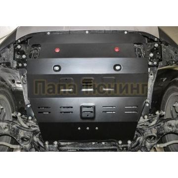 Защита картера + КПП сталь АвтоБроня для Geely Atlas V - 2.0; 2.4; 1.8Т; Увеличенная 2018-2024