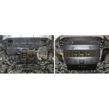 Защита картера + КПП сталь АвтоБроня для Geely Atlas V - 2.0; 2.4; 1.8Т; Увеличенная 2018-2024