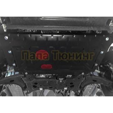 Защита картера + КПП сталь АвтоБроня для Ford Tourneo Custom, V - 2.2d; передний привод 2012-2018/ Ford Tourneo Custom, V - 2.2d; передний привод 2017-/Ford Transit, V - 2.2d; передний привод 2014-2017/Ford Transit, V - 2.2d; передний привод 2017-