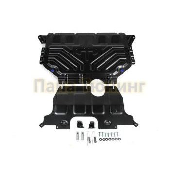 Защита картера + КПП сталь Rival для Volkswagen Teramont, V - 2.0; 3.6; 2 Части 2018-