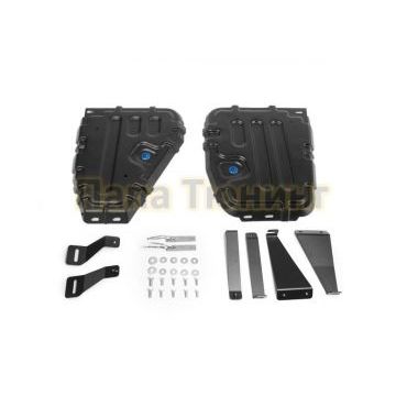 Защита топливного бака сталь Rival для Skoda Kodiaq, V - 2.0 (180л.с.); 2.0d (150л.с.); полный привод; 2 Части 2017-/Volkswagen Tiguan, V - 1.4 (150л.с.); 2.0d (150л.с.); 2.0 (180л.с.); 2.0 (220л.с.)/Tiguan SportLine, V -  2.0 (220л.с.); полный привод; 2 Части 2016-