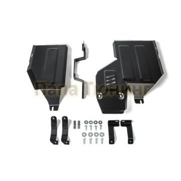 Защита топливного бака + редуктора сталь Rival для Mitsubishi ASX, V - 2.0; полный привод 2010-/Mitsubishi Outlander, V - 2.0; 2.4; полный привод 2012-/Mitsubishi Eclipse Cross, V - 1.5T; полный привод 2018-