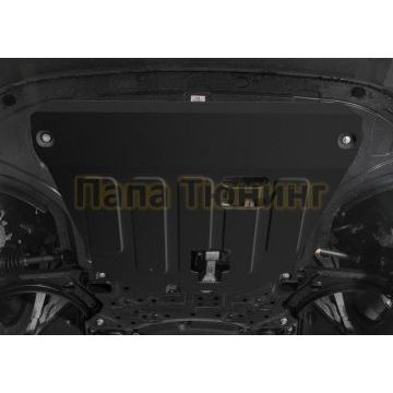 Защита картера + КПП сталь Rival для Kia Soul, V - 1.6; 1.6T; 2.0 2019-/Kia Seltos, V - 2.0; полный привод/1.6 (123 л.с.); передний привод 2019-