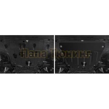 Защита картера + КПП сталь Rival для Kia Soul, V - 1.6; 1.6T; 2.0 2019-/Kia Seltos, V - 2.0; полный привод/1.6 (123 л.с.); передний привод 2019-