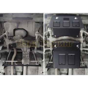 Комплект защит картер + КПП + передний редуктор сталь Rival для Chevrolet Niva, V - 1.7 2009-2020/Chevrolet Niva, V - 1.7 2002-2009/Lada Niva, V - 1.7 2020-