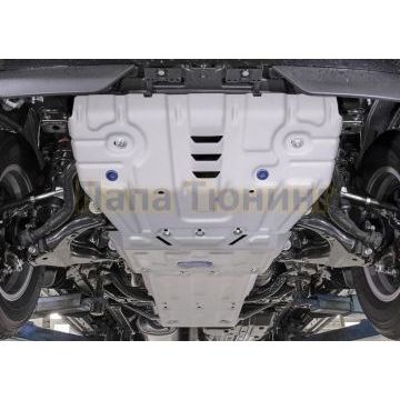 Комплект защит радиатор + картер + КПП + РК алюминий 4 мм Rival для Lexus GX 460, V - 4.6 2009-/Toyota Land Cruiser 150 Prado, V - 2.7; 3.0d; 4.0; 2.8d 2009-