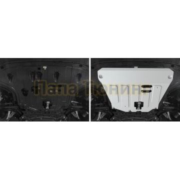 Защита картера + КПП алюминий 4 мм Rival для Kia Seltos, V - 2.0; полный привод/1.6 (123 л.с.); передний привод 2019-/Kia Soul, V - 1.6; 1.6T; 2.0 2019-