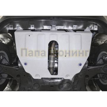 Защита картера + КПП алюминий 4 мм Rival для Jeep Compass, V - 2.4 (150 л.с.); полный привод 2018-/Jeep Renegate, V - 1.4T (170 л.с.); полный привод 2018-/Jeep Renegate, V - 1.4T (170 л.с.); полный привод 2014-2018