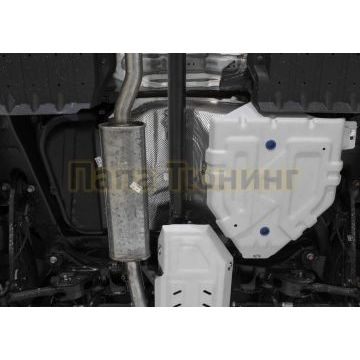 Защита топливного бака алюминий Rival для Hyundai Tucson, V - 1.6T(177л.с); 2.0; 2.0d 2015-2021/Kia Sportage, V - 1.6T(177л.с); 2.0; 2.0d 2016-2021