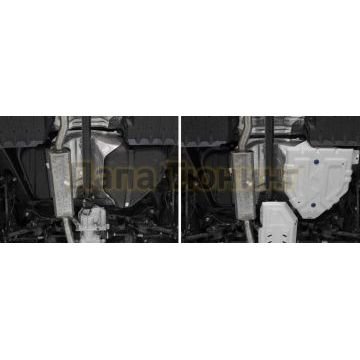 Защита топливного бака алюминий Rival для Hyundai Tucson, V - 1.6T(177л.с); 2.0; 2.0d 2015-2021/Kia Sportage, V - 1.6T(177л.с); 2.0; 2.0d 2016-2021