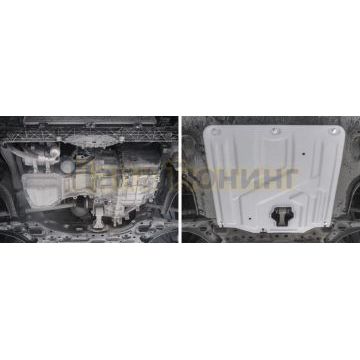 Защита картера + КПП алюминий 4 мм Rival для Hyundai i30, V - 1.4T; 1.6 2017-/Hyundai Elantra, V - 1.6; 2.0 2016-2019/Hyundai Elantra, V - 1.6; 2.0 2019-/Kia XCeed V - 1.6 2020-/Kia Ceed SW, V - 1.4 (140л.с), АКПП; 1.6 (128л.с); 1.4 (100л.с) 2018-/Kia Ceed, V - 1.4 (140л.с), АКПП; 1.6 (128л.с) 2018-/Kia Cerato IV, V - 1.6; 2.0 (150л.с.) АКПП 2018-