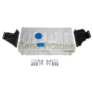 Защита картера + КПП алюминий 4 мм Rival для Ford Transit, V - 2.2d; передний привод 2014-2017/Ford Transit, V - 2.2d; передний привод 2017-/Ford Tourneo Custom, V - 2.2d; передний привод 2012-2018/Ford Tourneo Custom, V - 2.2d; передний привод 2012-2018