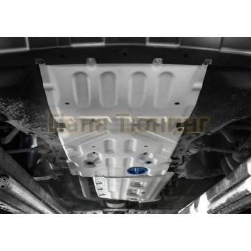 Комплект защит картер + КПП + РК алюминий 4 мм Rival для BMW X4, 20i; 20d; 30i; 30d; M40i 2018-/BMW X3, 20i; 20d; 30d; 30i; M40i; M40d 2017-