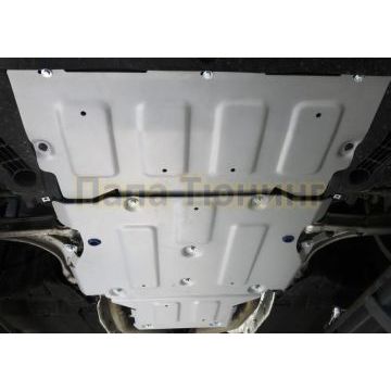 Комплект защит картер + КПП + РК алюминий 4 мм Rival для Audi A7, V - 3.0 (340 л.с.) 2018-/Audi A6, V - 3.0 (340 л.с.); 2.0 (245 л.с.); 2.0d (190 л.с.) 2018-