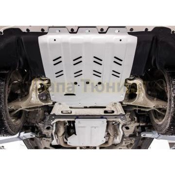 Комплект защит картер + КПП + РК алюминий 4 мм RIVAL для Maserati Levante, V - 3.0 (350л.с); 3.0 (430л.с); 3.0d (275л.с);18-модельный год с ЭУР; 2 Части 2017-