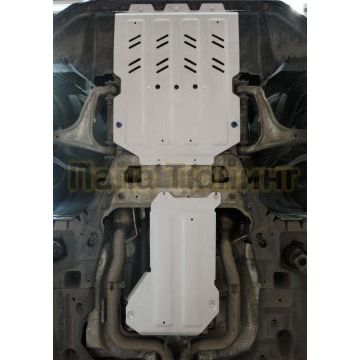 Комплект защит картер + КПП + РК алюминий 4 мм RIVAL для Maserati Levante, V - 3.0 (350л.с); 3.0 (430л.с); 3.0d (275л.с); 2 Части 2016-2017