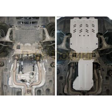 Комплект защит картер + КПП + РК алюминий 4 мм RIVAL для Maserati Levante, V - 3.0 (350л.с); 3.0 (430л.с); 3.0d (275л.с); 2 Части 2016-2017