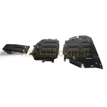 Комплект защит картер + КПП +РК алюминий 4 мм RIVAL для Lamborghini Urus, V-4.0T; Черный 2018- Комплект защит картер + КПП +РК алюминий 4 мм RIVAL для Lamborghini Urus, V-4.0T; Черный 2018-