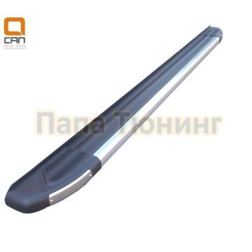 Пороги алюминиевые Brilliant Black для Volkswagen Amarok 2010- Пороги алюминиевые Brilliant Black для Volkswagen Amarok 2010-