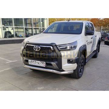 Защита передняя (волна) 76,1 мм ТСС для Toyota Hilux Black Onyx 2020- Защита передняя (волна) 76,1 мм ТСС для Toyota Hilux Black Onyx 2020-