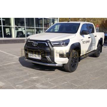 Защита передняя нижняя 76,1 мм ТСС для Toyota Hilux Black Onyx 2020- Защита передняя нижняя 76,1 мм ТСС для Toyota Hilux Black Onyx 2020-