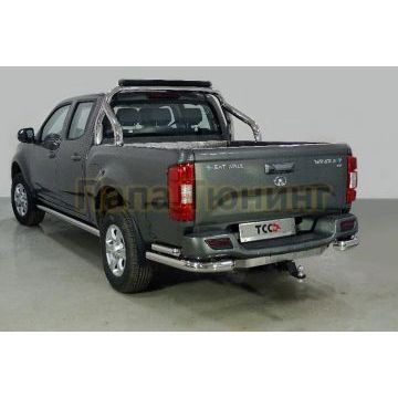 Защита задняя (уголки двойные) 76,1/50,8 мм ТСС для Great Wall Wingle 7 4WD 2.0 TD 2020- Защита задняя (уголки двойные) 76,1/50,8 мм ТСС для Great Wall Wingle 7 4WD 2.0 TD 2020-