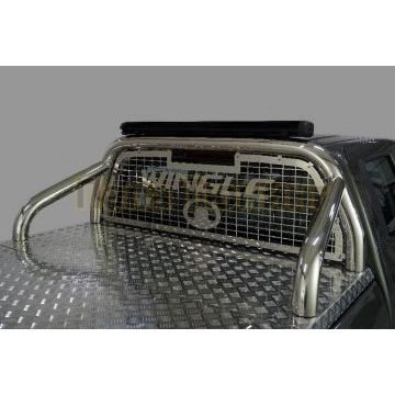 Защита кузова и заднего стекла (для крышки) 76,1 мм со светодиодной фарой ТСС  для Great Wall Wingle 7 4WD 2.0 TD 2020-