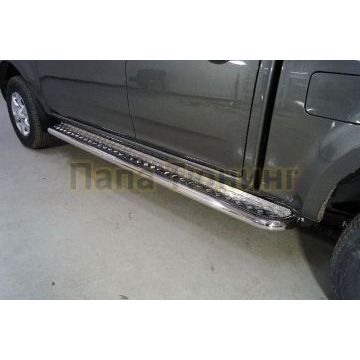 Пороги с площадкой 60,3 мм ТСС для Great Wall Wingle 7 4WD 2.0 TD 2020-