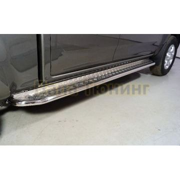 Пороги с площадкой 42,4 мм ТСС для Great Wall Wingle 7 4WD 2.0 TD 2020- Пороги с площадкой 42,4 мм ТСС для Great Wall Wingle 7 4WD 2.0 TD 2020-