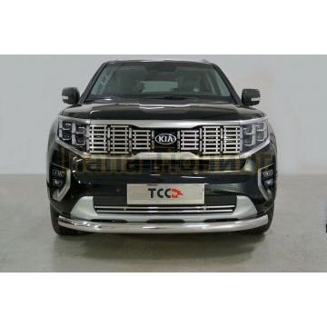 Защита передняя нижняя 76,1 мм ТСС для Kia Mohave 2020- Защита передняя нижняя 76,1 мм ТСС для Kia Mohave 2020-
