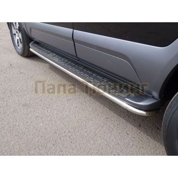 Защита порогов 42,4 мм ТСС для Kia Mohave 2020-