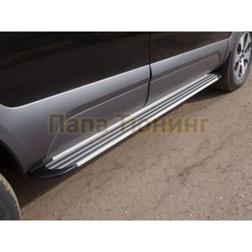 Пороги алюминиевые "Slim Line Silver" 1920 мм ТСС для Kia Mohave 2020- Пороги алюминиевые "Slim Line Silver" 1920 мм ТСС для Kia Mohave 2020-