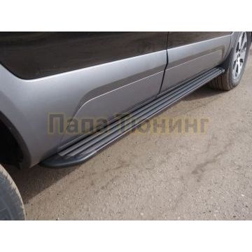 Пороги алюминиевые "Slim Line Black" 1920 мм ТСС для Kia Mohave 2020- Пороги алюминиевые "Slim Line Black" 1920 мм ТСС для Kia Mohave 2020-