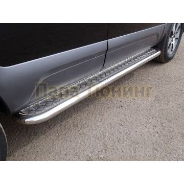 Пороги с площадкой 60,3 мм ТСС для Kia Mohave 2020- Пороги с площадкой 60,3 мм ТСС для Kia Mohave 2020-