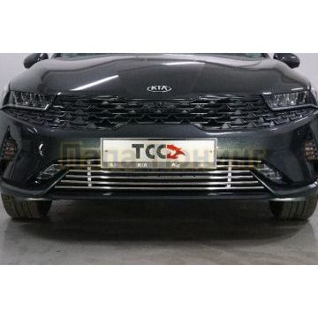 Решетка радиатора 12 мм ТСС для Kia K5 2020- Решетка радиатора 12 мм ТСС для Kia K5 2020-