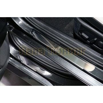 Накладки на пороги (лист зеркальный) ТСС для Kia K5 2020- Накладки на пороги (лист зеркальный) ТСС для Kia K5 2020-