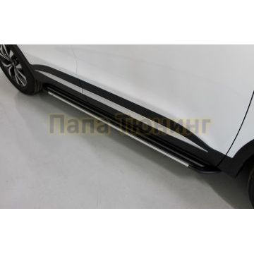 Пороги алюминиевые "Slim Line Silver" 1720 мм ТСС для Chery Tiggo 7 PRO 2020- Пороги алюминиевые "Slim Line Silver" 1720 мм ТСС для Chery Tiggo 7 PRO 2020-