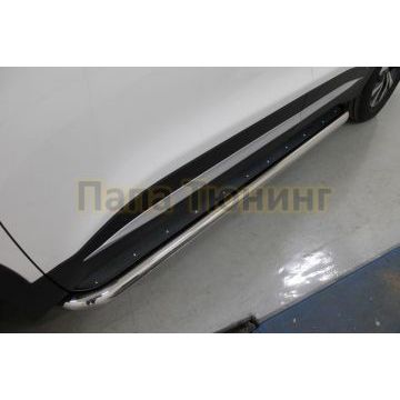 Пороги с площадкой (нерж. лист) 60,3 мм ТСС для Chery Tiggo 7 PRO 2020- Пороги с площадкой (нерж. лист) 60,3 мм ТСС для Chery Tiggo 7 PRO 2020-