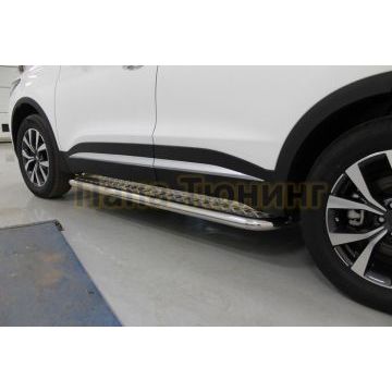 Пороги с площадкой 60,3 мм ТСС для Chery Tiggo 7 PRO 2020- Пороги с площадкой 60,3 мм ТСС для Chery Tiggo 7 PRO 2020-