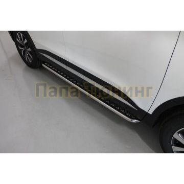 Пороги с площадкой 42,4 мм ТСС для Chery Tiggo 7 PRO 2020- Пороги с площадкой 42,4 мм ТСС для Chery Tiggo 7 PRO 2020-