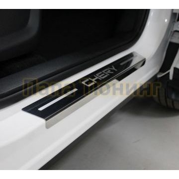 Накладки на пороги (лист зеркальный надпись Chery) 4шт ТСС для Chery Tiggo 7 PRO 2020- Накладки на пороги (лист зеркальный надпись Chery) 4шт ТСС для Chery Tiggo 7 PRO 2020-
