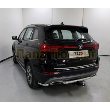 Защита задняя 60,3 мм ТСС для Changan CS75 FL 2020-