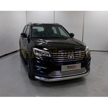 Защита передняя нижняя (овальная) 75х42 мм ТСС для Changan CS75 FL 2020-