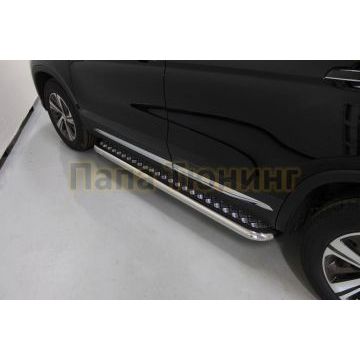 Пороги с площадкой 60,3 мм ТСС для Changan CS75 FL 2020-