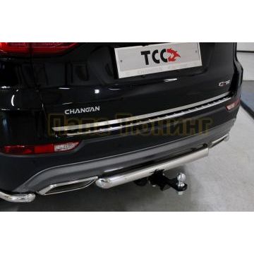 Накладка на заднюю дверь (лист шлифованный) ТСС для Changan CS75 FL 2020-